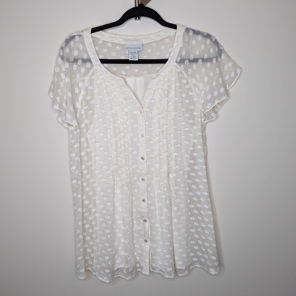 Soft Surroundings Ivory Blouse with Lining | Size Small - Picture 1 of 5